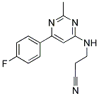 3-([6-(4-FLUOROPHENYL)-2-METHYLPYRIMIDIN-4-YL]AMINO)PROPANENITRILE Struktur