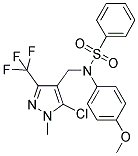 N-([5-CHLORO-1-METHYL-3-(TRIFLUOROMETHYL)-1H-PYRAZOL-4-YL]METHYL)-N-(4-METHOXYPHENYL)BENZENESULFONAMIDE Struktur