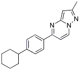 5-(4-CYCLOHEXYLPHENYL)-2-METHYLPYRAZOLO[1,5-A]PYRIMIDINE Struktur