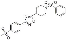 4-[3-(4-(METHYLSULFONYL)PHENYL)-1,2,4-OXADIAZOL-5-YL]-1-(PHENYLSULFONYL)PIPERIDINE Struktur