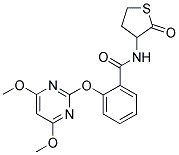 3-[2-[(4,6-DIMETHOXYPYRIMIDIN-2-YL)OXY]BENZAMIDO]-2-OXOTETRAHYDROTHIOPHENE Struktur