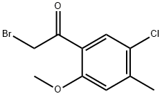 2-BROMO-1-(5-CHLORO-2-METHOXY-4-METHYLPHENYL)ETHANONE Structure