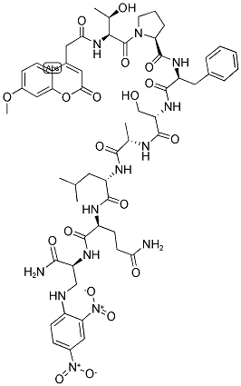 MCA-(GLN192)-SUCCINATE SEMIALDEHYDE DEHYDROGENASE (186-192)-DAP(DNP) AMIDE (HUMAN, E COLI) Struktur