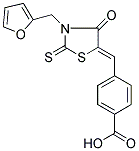 4-(3-FURAN-2-YLMETHYL-4-OXO-2-THIOXO-THIAZOLIDIN-5-YLIDENEMETHYL)-BENZOIC ACID Struktur