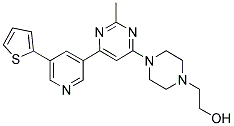 2-(4-[2-METHYL-6-(5-THIEN-2-YLPYRIDIN-3-YL)PYRIMIDIN-4-YL]PIPERAZIN-1-YL)ETHANOL Struktur