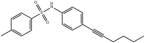 N-[4-(1-HEXYNYL)PHENYL]-4-METHYLBENZENESULFONAMIDE Struktur