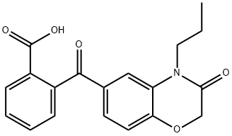 2-[(3-OXO-4-PROPYL-3,4-DIHYDRO-2H-1,4-BENZOXAZIN-6-YL)CARBONYL]BENZENECARBOXYLIC ACID Struktur