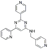 6-PYRIDIN-2-YL-2-PYRIDIN-4-YL-N-(PYRIDIN-4-YLMETHYL)PYRIMIDIN-4-AMINE Struktur