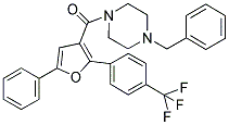 1-BENZYL-4-[(5-PHENYL-2-(4-(TRIFLUOROMETHYL)PHENYL)FURAN-3-YL)CARBONYL]PIPERAZINE Struktur