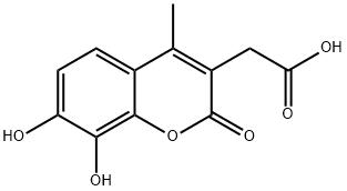 7,8-DIHYDROXY-4-METHYLCOUMARIN-3-ACETIC ACID Struktur