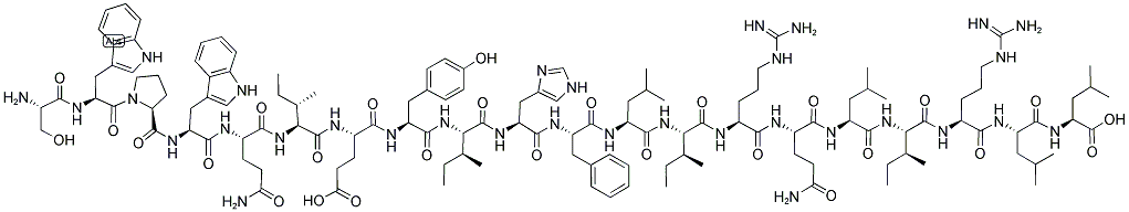 H-SER-TRP-PRO-TRP-GLN-ILE-GLU-TYR-ILE-HIS-PHE-LEU-ILE-ARG-GLN-LEU-ILE-ARG-LEU-LEU-OH Struktur