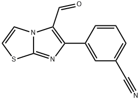 3-(5-FORMYLIMIDAZO[2,1-B][1,3]THIAZOL-6-YL)BENZENECARBONITRILE Struktur