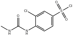 3-CHLORO-4-(3-METHYL-UREIDO)-BENZENESULFONYL CHLORIDE Struktur