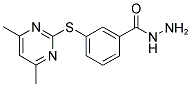 3-[(4,6-DIMETHYLPYRIMIDIN-2-YL)THIO]BENZOIC ACID, HYDRAZIDE Struktur