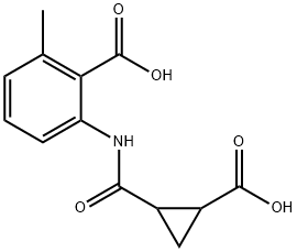 2-((2-CARBOXYCYCLOPROPYL)CARBONYLAMINO)-6-METHYLBENZOIC ACID Struktur