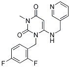 1-(2,4-DIFLUOROBENZYL)-3-METHYL-6-[(PYRIDIN-3-YLMETHYL)AMINO]PYRIMIDINE-2,4(1H,3H)-DIONE Struktur