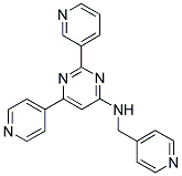 2-PYRIDIN-3-YL-6-PYRIDIN-4-YL-N-(PYRIDIN-4-YLMETHYL)PYRIMIDIN-4-AMINE Struktur