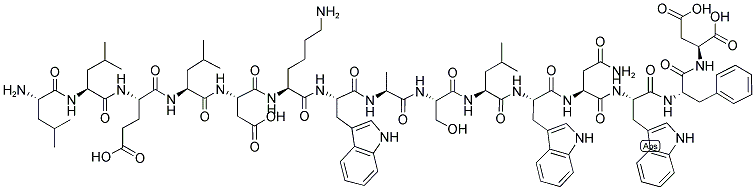 H-LEU-LEU-GLU-LEU-ASP-LYS-TRP-ALA-SER-LEU-TRP-ASN-TRP-PHE-ASP-OH Struktur