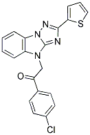 1-(4-CHLOROPHENYL)-2-(2-THIEN-2-YL-4H-[1,2,4]TRIAZOLO[1,5-A]BENZIMIDAZOL-4-YL)ETHANONE Struktur