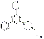 2-[4-(2-PHENYL-6-PYRIDIN-2-YLPYRIMIDIN-4-YL)PIPERAZIN-1-YL]ETHANOL Struktur