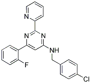 N-(4-CHLOROBENZYL)-6-(2-FLUOROPHENYL)-2-PYRIDIN-2-YLPYRIMIDIN-4-AMINE Struktur