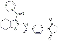 N-(3-BENZOYL-4,5,6,7-TETRAHYDROBENZO[B]THIOPHEN-2-YL)-4-(2,5-DIOXOPYRROLIDIN-1-YL)BENZAMIDE Struktur