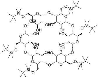 HEXAKIS(6-O-TERTBUTYL-DIMETHYLSILYL)-ALPHA-CYCLODEXTRIN Struktur