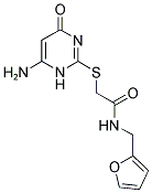 2-[(6-AMINO-4-OXO-1,4-DIHYDROPYRIMIDIN-2-YL)THIO]-N-(2-FURYLMETHYL)ACETAMIDE Struktur