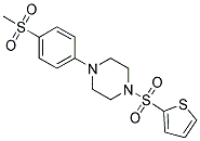 1-[4-(METHYLSULFONYL)PHENYL]-4-(THIEN-2-YLSULFONYL)PIPERAZINE Struktur