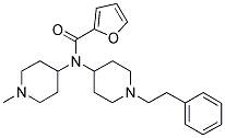 N-(1-METHYLPIPERIDIN-4-YL)-N-[1-(2-PHENYLETHYL)PIPERIDIN-4-YL]FURAN-2-CARBOXAMIDE Struktur