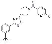 1-((6-CHLOROPYRIDIN-3-YL)CARBONYL)-4-[3-(3-(TRIFLUOROMETHYL)PHENYL)-1,2,4-OXADIAZOL-5-YL]PIPERIDINE Struktur