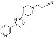 3-[4-(3-(PYRIDIN-3-YL)-1,2,4-OXADIAZOL-5-YL)PIPERIDIN-1-YL]PROPANONITRILE Struktur