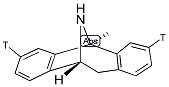 (5S, 10R)-(+)-5-METHYL-[3,7-3H]-10,11-DIHYDRO-5H-DIBENZO[A,D] CYCLOHEPTEN-5, 10-IMINE Struktur