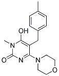 6-HYDROXY-1-METHYL-5-(4-METHYLBENZYL)-4-MORPHOLIN-4-YLPYRIMIDIN-2(1H)-ONE Struktur