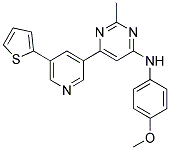 N-(4-METHOXYPHENYL)-2-METHYL-6-(5-THIEN-2-YLPYRIDIN-3-YL)PYRIMIDIN-4-AMINE Struktur