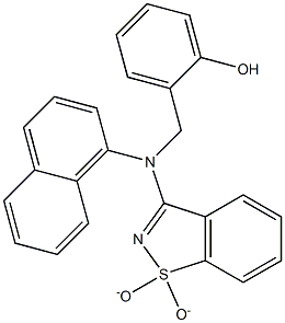 2-{[(1,1-二氧代-1,2-苯并異噻唑-3-基)(1-萘基)氨基]甲基}苯酚, 442571-99-5, 結(jié)構(gòu)式