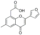 [2-(3-FURYL)-6-METHYL-4-OXO-4H-CHROMEN-8-YL]ACETIC ACID Struktur