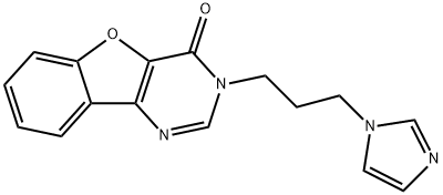 3-[3-(1H-IMIDAZOL-1-YL)PROPYL][1]BENZOFURO[3,2-D]PYRIMIDIN-4(3H)-ONE Struktur