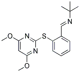 1-AZA-1-(TERT-BUTYL)-2-[2-[(4,6-DIMETHOXYPYRIMIDIN-2-YL)THIO]PHENYL]ETHENE Struktur