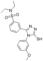 N,N-DIETHYL-3-[5-MERCAPTO-4-(3-METHOXY-PHENYL)-4H-[1,2,4]TRIAZOL-3-YL]-BENZENESULFONAMIDE Struktur