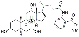 5-BETA-CHOLANIC ACID-3-ALPHA, 7-ALPHA, 12-ALPHA-TRIOL N-(CARBOXYPHENYL)-AMIDE SODIUM SALT Struktur