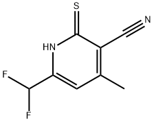 6-DIFLUOROMETHYL-2-MERCAPTO-4-METHYL-NICOTINONITRILE Struktur