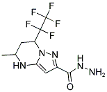 5-METHYL-7-PENTAFLUOROETHYL-4,5,6,7-TETRAHYDRO-PYRAZOLO[1,5-A]PYRIMIDINE-2-CARBOXYLIC ACID HYDRAZIDE Struktur