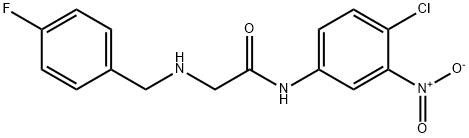 N-(4-CHLORO-3-NITROPHENYL)-2-[(4-FLUOROBENZYL)AMINO]ACETAMIDE Struktur