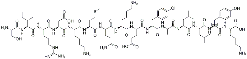 H-SER-ILE-ARG-ASP-LYS-MET-GLN-LYS-GLU-TYR-ALA-LEU-LEU-TYR-LYS-OH Struktur