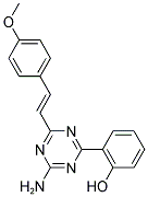 2-{4-AMINO-6-[(E)-2-(4-METHOXYPHENYL)VINYL]-1,3,5-TRIAZIN-2-YL}PHENOL Struktur