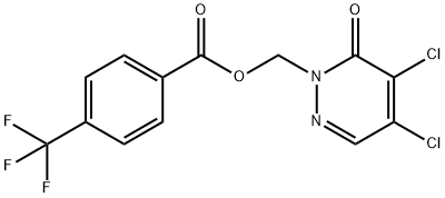 [4,5-DICHLORO-6-OXO-1(6H)-PYRIDAZINYL]METHYL 4-(TRIFLUOROMETHYL)BENZENECARBOXYLATE Struktur