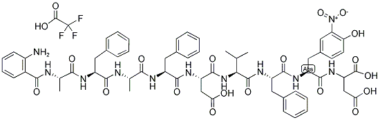 2-AMINOBENZOYL-ALA-PHE-ALA-PHE-ASP-VAL-PHE-NITRO-TYR-ASP TRIFLUOROACETATE SALT Struktur