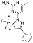 1-(2-AMINO-6-METHYLPYRIMIDIN-4-YL)-3-(2-FURYL)-5-(TRIFLUOROMETHYL)-4,5-DIHYDRO-1H-PYRAZOL-5-OL Struktur