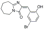 (2E)-2-(5-BROMO-2-HYDROXYBENZYLIDENE)-2,5,6,7,8,9-HEXAHYDRO-3H-IMIDAZO[1,2-A]AZEPIN-3-ONE Struktur